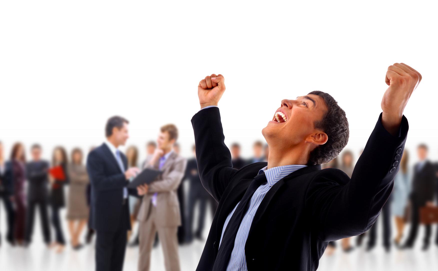 Happy and Energetic Businessman 