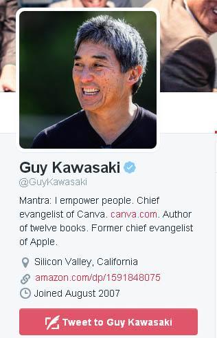 Guy Kawasaki on twitter