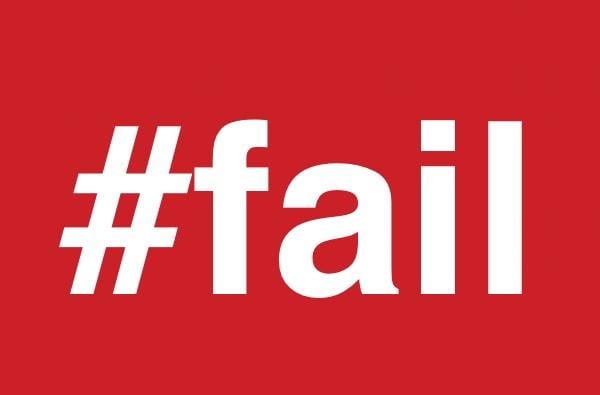 Hashtag fail