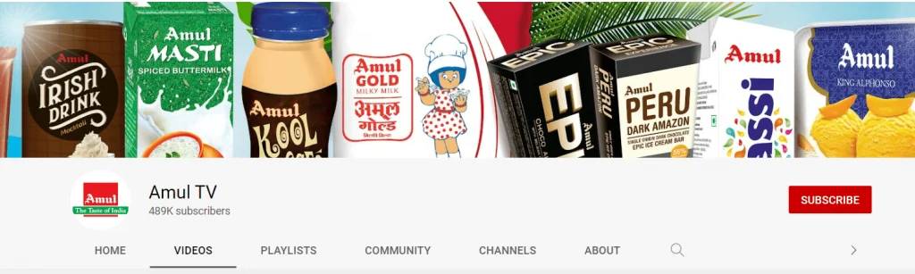amul marketing strategy on youtube