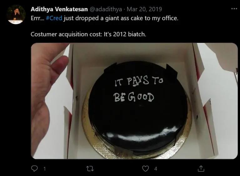cred marketing strategy - free cakes