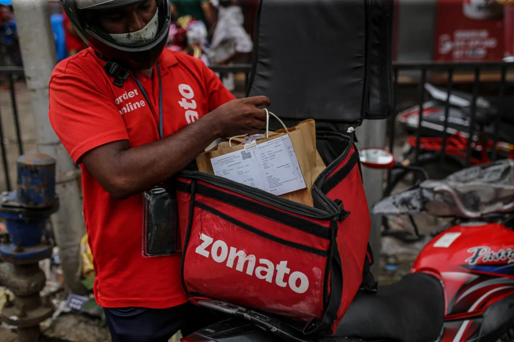 zomato marketing strategy - boy on bike