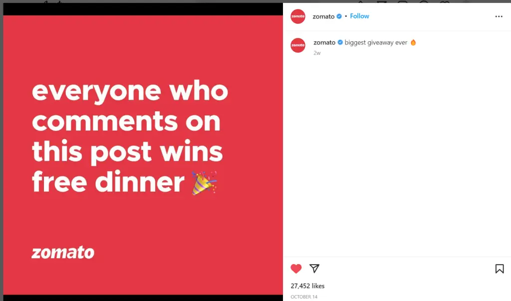 zomato marketing strategy free giveaways