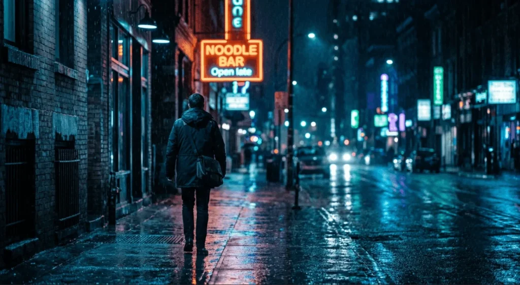 Cinematic Night Scene AI Image Prompt