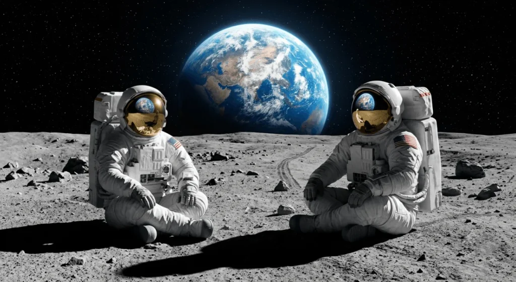 Cosmic Astronaut Meditation AI Image Prompt