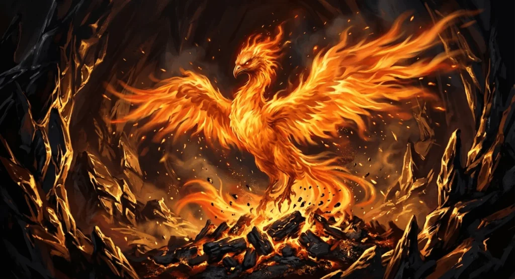 Mythical Phoenix Rising AI Image Prompt