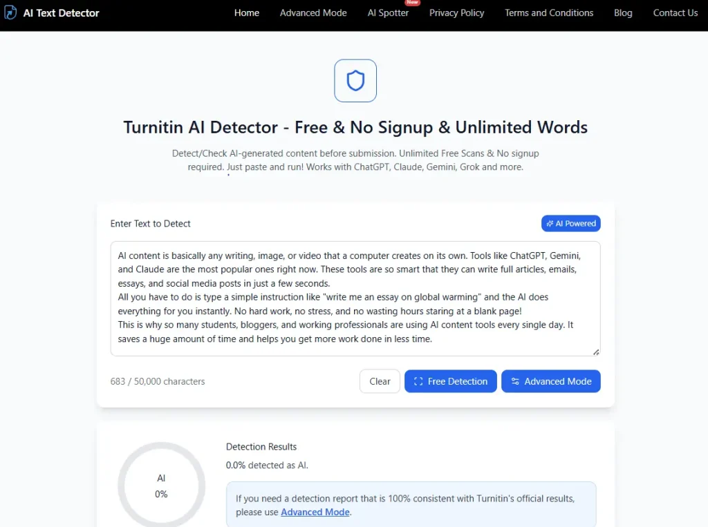 Turnitin AI Detector is the Best AI Detector for Academia