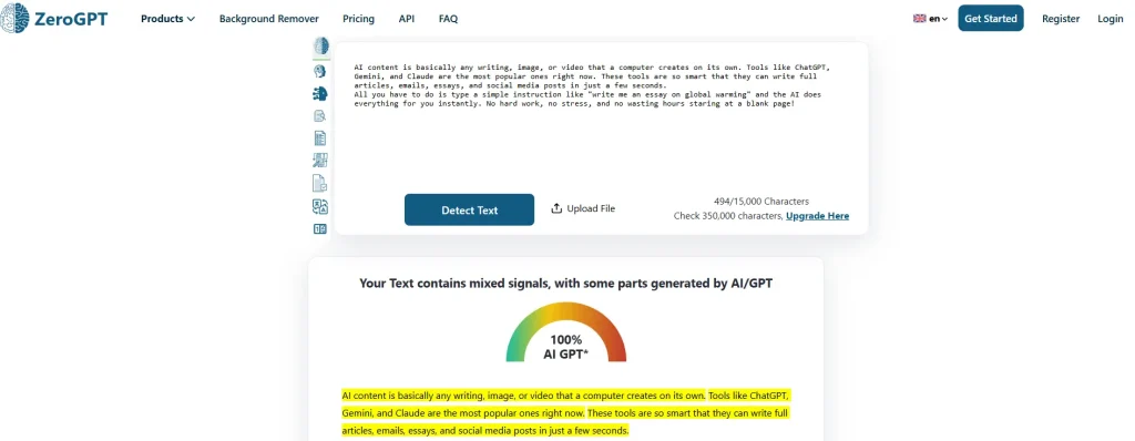 ZeroGPT is the Best Text Detector for Quick Checks