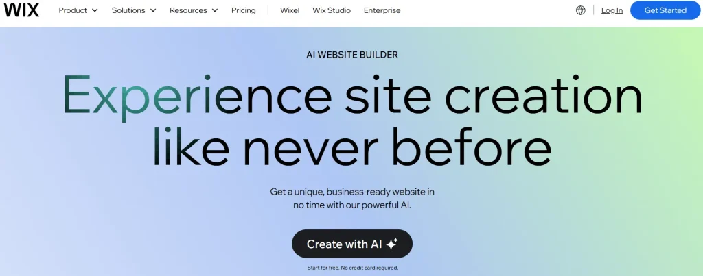 Wix AI is Best Free AI Website Builder for Full-Featured Business Sites
