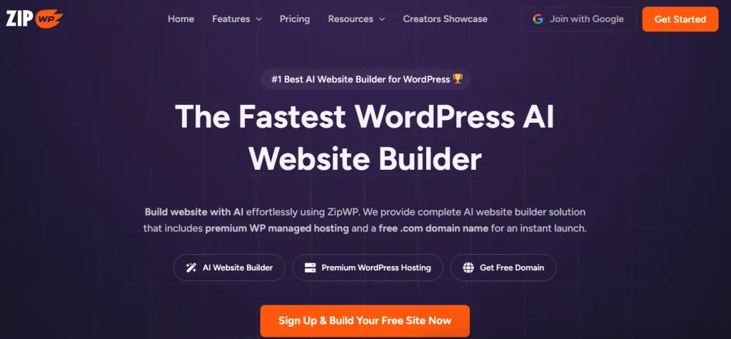 ZipWP is Best free AI Website Builder for WordPress Users