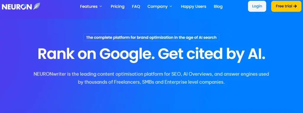 NeuronWriter is Best Lightweight AI SEO Tool