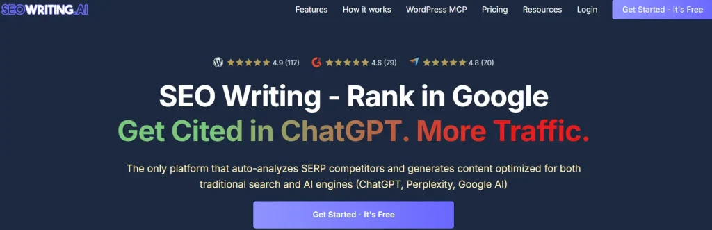 SEOWriting AI is Best AI SEO tool for Fast Content writing