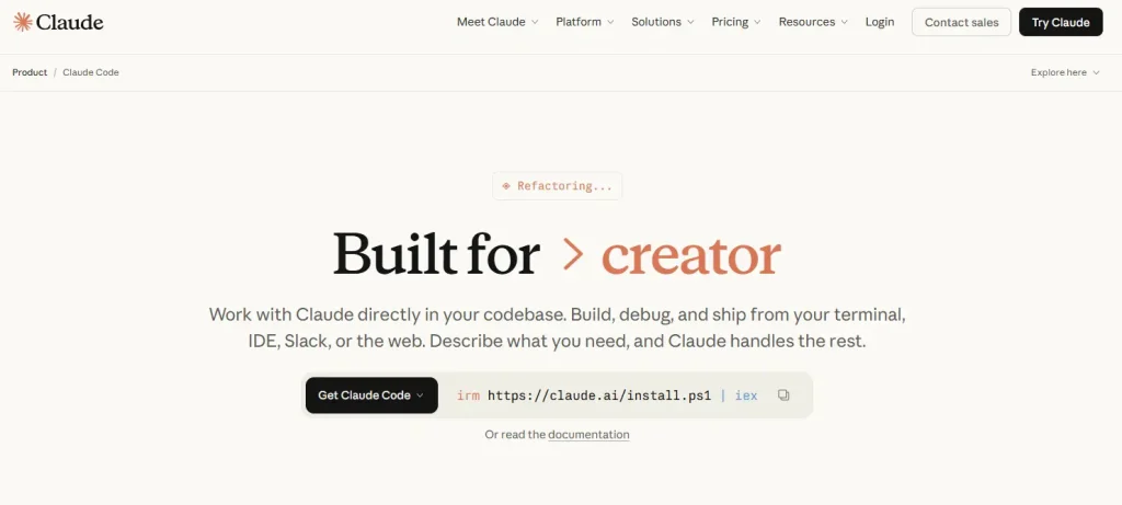 Claude Code is best AI code generator for Large Codebases