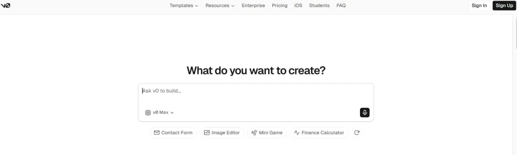 v0 by Vercel is the best AI code generator for frontend development